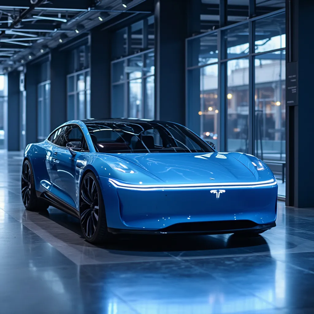 Coche eléctrico en exposición